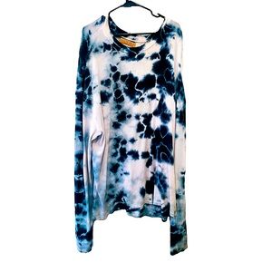 Long Sleeve Blue Tie Dye